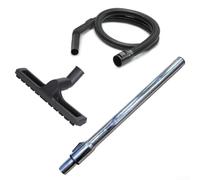 Comgooldool Juego de mangueras de vacío de acero de 2,5 m para Karcher WD2 | Manguera flexible de 2,5 m, tubo de acero inoxidable, cepillo de suelo de plástico, compatible con WD2 WD3, fácil de instalar