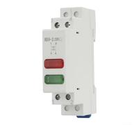 Comgooldool Lámpara de señal LED de 230 V para montaje en riel DIN, luz piloto indicadora con LED de alto brillo, aislamiento resistente al fuego, fácil instalación, carcasa de plástico, blanco (rojo+