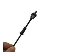 Comgooldool Paquete de 10 postes de lámpara LED de ferrocarril modelo a escala OO, luces de calle de plástico para fuente de alimentación de 3 V CC, luz blanca, para diseños Hornby y Peco