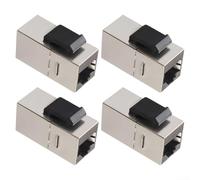 Comgooldool Paquete de 4 unidades blindadas CAT6 para módulo de conector KEYSTONE chapado en oro para Cat6A Cat5e Panel de placa de pared de red Home Office Data Center Conexión Ethernet (CAT6A)
