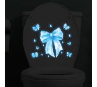 Comgooldool Pegatina Luminosa Mariposa PVC 17x15cm Baño Pegatina Luminosa | Material PVC flexible, al agua, , para fácil de limpiar, para ideal para baños húmedos