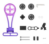 Comgooldool Soporte de aleación de aluminio para bicicleta con soporte de luz para Garmin para Bryton y Wahoo, extensión de cámara de luz frontal ajustable de rotación de 180 grados para ciclismo