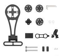 Comgooldool Soporte de aleación de aluminio para computadora de bicicleta con soporte de luz para Garmin para bryton para wahoo, extensión de cámara de luz frontal ajustable de rotación de 180 grados