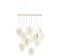 Comgooldool Tapiz bohemio tejido a mano con cuerda de algodón para colgar en la pared, estilo nórdico, para decoración de sala de estar, dormitorio, arte orgánico ligero para el hogar, caqui, 90 x 40