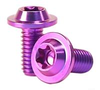 Comgooldool Ti Aleación ultraligera bicicleta botella jaula pernos M5x10mm Truss cabeza tornillos para MTB Road Bike Racing colorido 2 pares (púrpura)