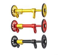 Comgooldool Varilla de extensión telescópica de aleación de aluminio para bicicleta plegable, diseño de silencio de rueda fácil mejora la estabilidad del centro de gravedad para modificación Brompton
