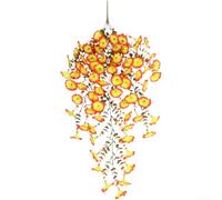 Comgooldool Vid artificial de eucalipto con gloria de la mañana, guirnalda de decoración de otoño de 79 cm, flor de seda realista colgante para boda, hogar, decoración de fiesta de Acción de Gracias