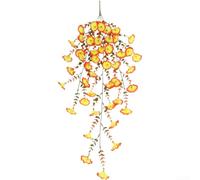 Comgooldool Vid artificial de eucalipto con gloria de la mañana, guirnalda de decoración de otoño de 79 cm, flor de seda realista colgante para boda, hogar, decoración de fiesta de Acción de Gracias