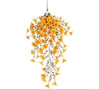 Comgooldool Vid artificial de eucalipto con gloria de la mañana, guirnalda de decoración de otoño de 79 cm, flor de seda realista colgante para boda, hogar, decoración de fiesta de Acción de Gracias