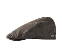 Comhats Gorra plana impermeable para hombre para día lluvioso del Reino Unido, gorra de lluvia con pico estilo Newsboy Baker Boy para golf y pesca, tiro, caminar, caza, piel sintética, color negro,