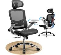 COMHOMA Silla de Oficina ergonómica con Malla, reposacabezas 2D, reposabrazos 4D, Respaldo Alto con inclinación y posición Fija (90-125°), Asiento Extra Ancho, Capacidad de Carga de 200 kg, Color