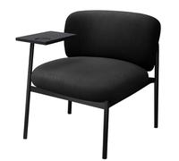 COMHOMA Sillón de Relax Moderno con Patas de Metal, sofá Individual para salón, Dormitorio, jardín, Color Negro