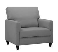 COMHOMA Sillón Salón, Sillón Relax, Silla Larga, con Reposabrazos y Espalda Gruesa, Asiento Acolchado, Sillón Acolchado, Bolsa de Resortes Individual, Salón, Dormitorio, Cine en Casa, en Lino, Gris