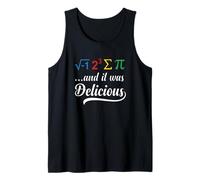 Comí un Poco de Pastel y fue Delicioso Divertido Juego de Palabras para Maestros de matemáticas Camiseta sin Mangas