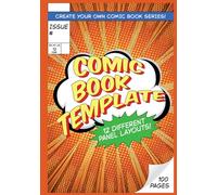 Comic Book Template: Blank Comic Book | 7"x10" | Draw It Yourself Comic Sketch Book
