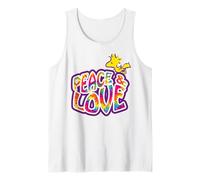 Cómic de Fans Vintage Peanuts Psychedelic Woodstock Peace & Love Camiseta sin Mangas