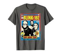 Comic Oficial de Blink-182 One More Time Camiseta, Hombre, Asfalto, 6XL