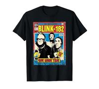 Comic Oficial de Blink-182 One More Time Camiseta, Hombre, Negro, XXL