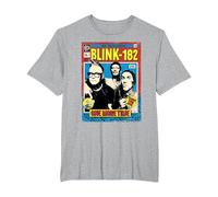 Comic Oficial de Blink-182 One More Time Camiseta, Hombre Tallas Grandes, Gris Jaspeado, 5X Alto