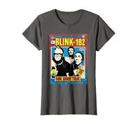 Comic Oficial de Blink-182 One More Time Camiseta, Mujer, Asfalto, XS