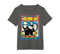 Comic Oficial de Blink-182 One More Time Camiseta, Mujer Tallas Grandes, Asfalto, 1XL Grande