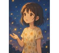 Comic Panel Sketchbook - Starry Night Girl: A creative space to plan scenes, draw stories, and bring your imagination to life.