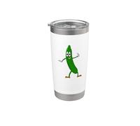 Cómic Pepino Vaso térmico de acero inoxidable de doble pared