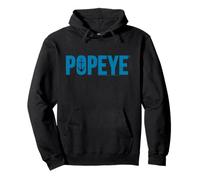 Cómic Retro con el Logotipo de Popeye The Sailor Man Blue Anchor Sudadera con Capucha