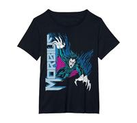 Cómic Retro de Marvel Morbius Camiseta, Mujer Tallas Grandes, Negro, 4XL Grande