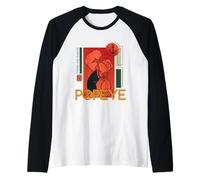 Cómic Retro Fuerte e intrépido de Popeye The Sailor Man Camiseta Manga Raglan