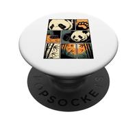 Comic Strips Art Panda Pandas PopSockets PopGrip Adhesivo