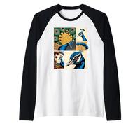 Comic Strips Art Pavo Real Pavos Reales Camiseta Manga Raglan