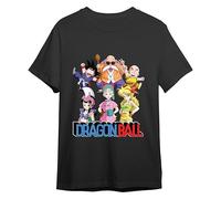 Comic Studio Dragon Ball Goku, Krillin, Bulma, Chichi, Kamesennin Black Short Sleeve T-Shirt, Negro, M Unisex