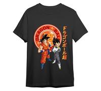 Comic Studio | Dragon Ball Super Camiseta | Goku & Vegeta | Negro | L