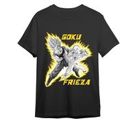 Comic Studio | Dragon Ball Z Camiseta | Artículo Licenciado Oficial |Goku & Frieza | Unisex | Negro | XXL