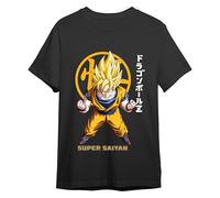 Comic Studio | Goku Super Sayan Dragon Ball Z Camiseta | Artículo Licenciado Oficial | Unisex | Gris Jaspeado | L