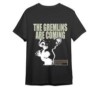 Comic Studio | Gremlins Camiseta | Artículo Licenciado Oficial | Gizmo Black & White | Negro | M