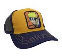 Comic Studio | Naruto | Artículo Licenciado Oficial | Gorras de Hombre | Villa Oculta De La Hoja | Gorras de Hombre | Talla única Baseball Cap | Azul-Naranja| Unisex