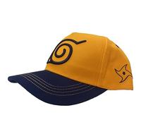 Comic Studio | Naruto | Artículo Licenciado Oficial | Gorras de Hombre | Villa Oculta De La Hoja | Talla única Baseball Cap | Naranja-Azul | Unisex