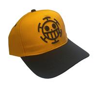Comic Studio | One Piece | Artículo Licenciado Oficial | Gorras de Hombre | Trafalgar-Law | Talla única Baseball Cap | Naranja-Negro | Unisex