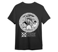 Comic Studio | One Piece Camiseta | Artículo Licenciado Oficial | Monkey D. Luffy, Zoro, Sanji, Nami, Usopp & Sunny | Unisex | Negro | M