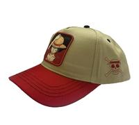Comic Studio One Piece | Gorra De Beisbo | Luffy Trripulacion Straw Hat | Beige-Rojo | Talla única Baseball Cap, Unisex
