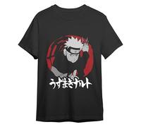 Comic Studio Shippuden Camiseta | Artículo Licenciado Oficial |Naruto Uzumaki V5| Unisex | Negro | M T-Shirt