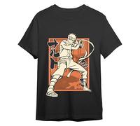 Comic Studio Shippuden Camiseta | Artículo Licenciado Oficial |Naruto Uzumaki V6| Unisex | Negro | XL T-Shirt
