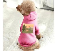 Comic Wind, The Deer at Dusk Sudaderas con Capucha para Perros pequeños Ropa para Perros Chaleco Ropa para Chihuahua Abrigo cálido Chaqueta Otoño Trajes para Cachorros Ropa para Perros y Gatos 2XL