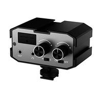 Comica 2 Canales en el Micrófono Mezclador Audio CVM-AX1 Mono/Estéreo Adaptador Universal Audio Amplificador Micrófono 3.5mm para Nikon,Canon,Sony,Panasonic,cámara/videocámara DSLR, Adaptador Micro