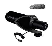 comica CVM-V30 Pro Cámara Micrófono direccional de Condensador Shotgun Video Micrófono supercardioide para Canon Nikon Sony Panasonic DSLR Camera with 3,5 mm Jack (Negro)