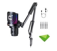 comica EJoy Uni (A) - Micrófono USB Negro para computadora y teléfono Inteligente, micrófono de Condensador cardioide RGB para Juegos para podcasting, transmisión por secuencias y grabación