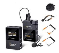 Comica Micrófono inalámbrico Corbata Sistema de micrófono inalámbrico BoomX-D1 2.4G con 1 transmisor y 1 Receptor, Micro Lav para cámara de Smartphone Entrevista Podcast Youtube Facebook Live Team