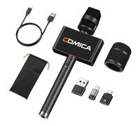 COMICA Revo S - Micrófono de mano inalámbrico para iPhone 15 16, micrófono de entrevista USB C con grabación de 48 kHz/24 bits, duración de la batería de 15 horas, ideal para creadores de contenido